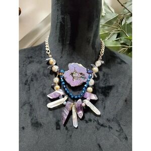 Handmade Raw Ametheyst Necklace